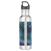 Bouteille D'eau Silver Aqua Blue Mermaid Glitz (Dos)