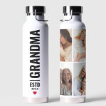 Bouteille D'eau Simple Amour Grandma Custom Date 4 Photo Collage<br><div class="desc">Simple Amour Grandma Custom Date 4 Photo Collage</div>