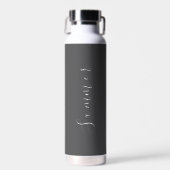 Bouteille D'eau Simple Ash Nom Script Moderne (Avant)