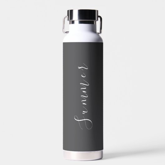 Bouteille D'eau Simple Ash Nom Script Moderne (Avant)