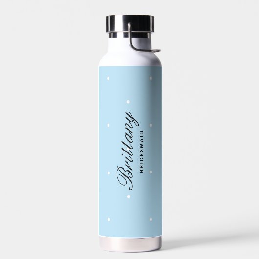 Bouteille d'eau simple Blue Polka Dot (Gauche)