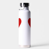 Bouteille D'eau Simple Coeur Rouge Moderne Amour Chic Minimal Blan (Plage)