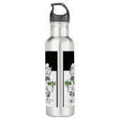 Bouteille D'eau Simple Éffrayant Halloween Famille Happy Howl-owee (Dos)