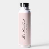 Bouteille D'eau Simple Élégant Rose Pâle Cadeau Futur Mariée (Gauche)