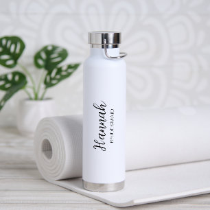 Bouteille D'eau Simple Élégant Script mignon Mariage Bridesmaid