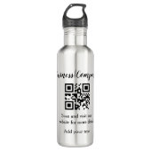 Bouteille D'eau Simple entreprise site web code-barres QR ajouter  (Devant)