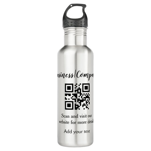 Bouteille D'eau Simple entreprise site web code-barres QR ajouter  (Devant)