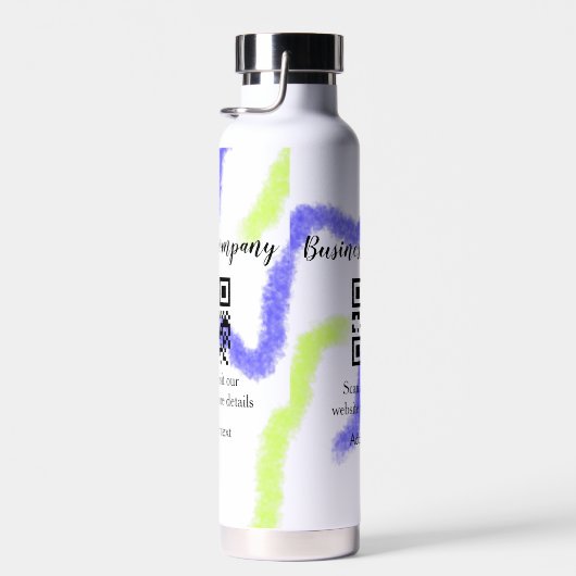 Bouteille D'eau Simple entreprise site web code-barres QR ajouter  (Plage)