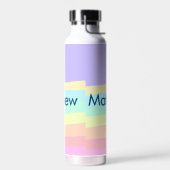 Bouteille D'eau simple lettre initiale monogramme ajouter votre no (Gauche)