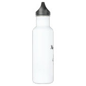 Bouteille D'eau Simple marguerite noir blanc tendance floral (Gauche)