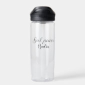 Bouteille D'eau simple minimum fille puissance ajouter nom texte i (Arrière)