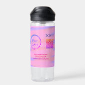 Bouteille D'eau Simple minimum q r code ajouter logo code d'analys (Arrière)