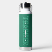 Bouteille D'eau Simple Modern Green Teacher (Salle de sport)