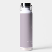 Bouteille D'eau Simple moderne Dusty Lilac Monogram Mariage (Avant)