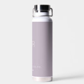 Bouteille D'eau Simple moderne Dusty Lilac Monogram Mariage (Arrière)