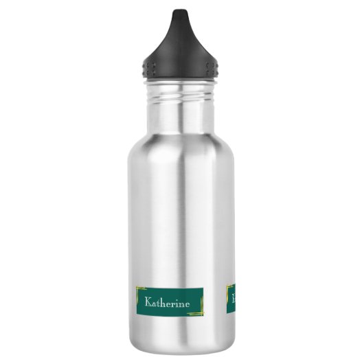 Bouteille D'eau Simple moderne Nom vert (Gauche)