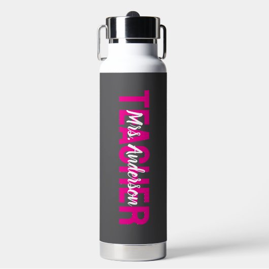 Bouteille D'eau Simple Moderne Professeur Gris (Salle de sport)