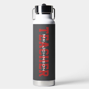 Bouteille D'eau Simple Moderne Professeur Gris