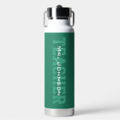 Bouteille D'eau Simple Moderne Professeur Vert (Salle de sport)
