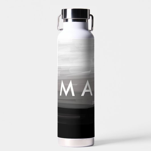 Bouteille D'eau Simple monogramme ajouter votre nom lettre man min (Avant)