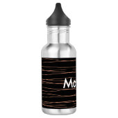 Bouteille D'eau Simple monogramme ajouter votre nom lettre man min (Gauche)