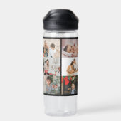 Bouteille D'eau Simple Personnalisé 12 Photo Collage Famille Perso (Arrière)