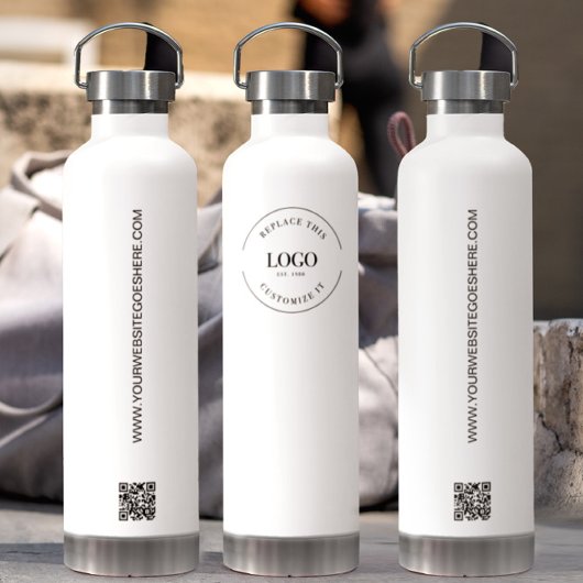 Bouteille D'eau Simple Trade show cadeau Business Logo code QR