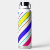 Bouteille D'eau Simples bandes diagonales multicolores simples (Plage)