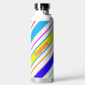 Bouteille D'eau Simples bandes diagonales multicolores simples (Droite)