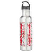 Bouteille D'eau Singapour Drapeau magnifique patriotique (Dos)