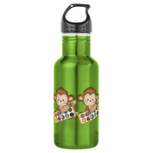 Bouteille D'eau Singe de l'école de dessin animé