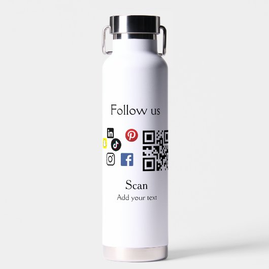 Bouteille D'eau Site web d'entreprise simple code à barres QR code (Avant)