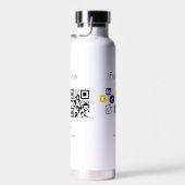Bouteille D'eau Site web d'entreprise simple code à barres QR code (Plage)