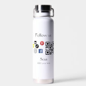 Bouteille D'eau Site web d'entreprise simple code à barres QR code (Arrière)