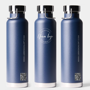 Bouteille D'eau Site Web du logo promotionnel personnalisé bleu ma
