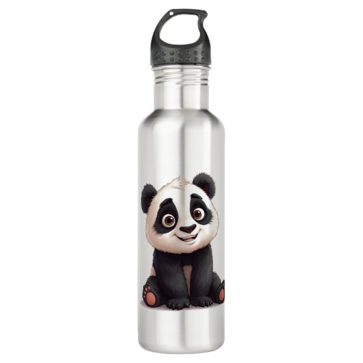 Bouteille D'eau Sitting Panda Bear Cartoon Illustration Artwork (Devant)
