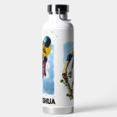 Bouteille D'eau Skateboarder avec nom (Droite)