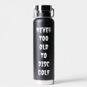 Bouteille D'eau Skeleton disque personnalisé Golfer Retro Pop Art (Arrière)