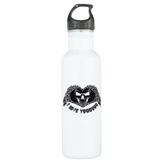 Bouteille D'eau Skeleton Hands Skull, Halloween Design Pour Backgr (Devant)