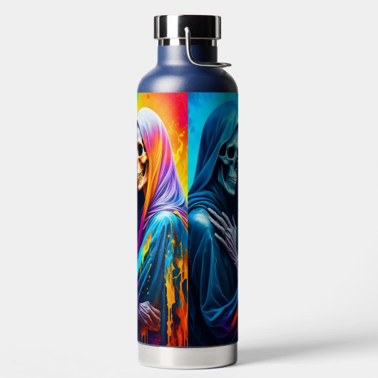 Bouteille D'eau Skeletons enveloppés dans un arc-en-ciel (Droite)