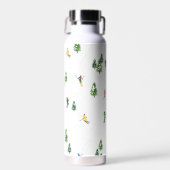 Bouteille D'eau Skieurs alpins Illustration (Avant)