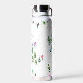 Bouteille D'eau Skieurs alpins Illustration (Arrière)