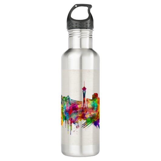 Bouteille D'eau Skyline de Las Vegas Nevada (Devant)