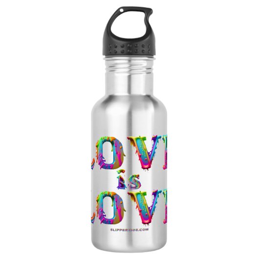 Bouteille D'eau SlipperyJoe amour est l'amour goutte à goutte de f (Devant)
