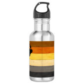 Bouteille D'eau SlipperyJoe's Bear Pride drapeau de la texture du  (Devant)