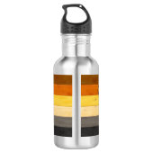 Bouteille D'eau SlipperyJoe's Bear Pride drapeau de la texture du  (Dos)