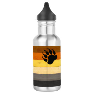 Bouteille D'eau SlipperyJoe's Bear Pride drapeau de la texture du