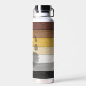 Bouteille D'eau SlipperyJoe's Bear Pride drapeau de la texture du  (Arrière)