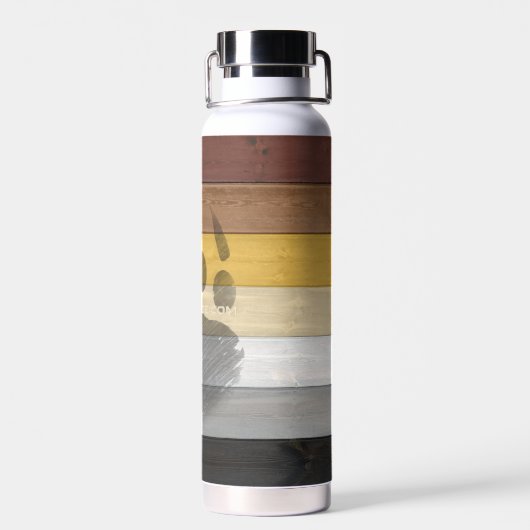 Bouteille D'eau SlipperyJoe's Bear Pride drapeau de la texture du  (Arrière)