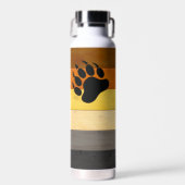 Bouteille D'eau SlipperyJoe's Bear Pride drapeau de la texture du  (Avant)